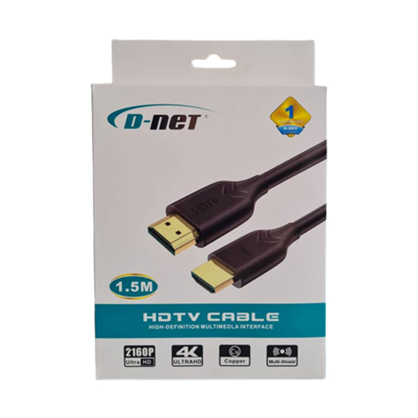 کابل HDMI دی نت- طول 1/5 متری پکدار