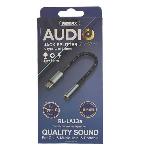 مبدل مادگی AUX به TYPE-C ریمکس مدل RL-LA13a