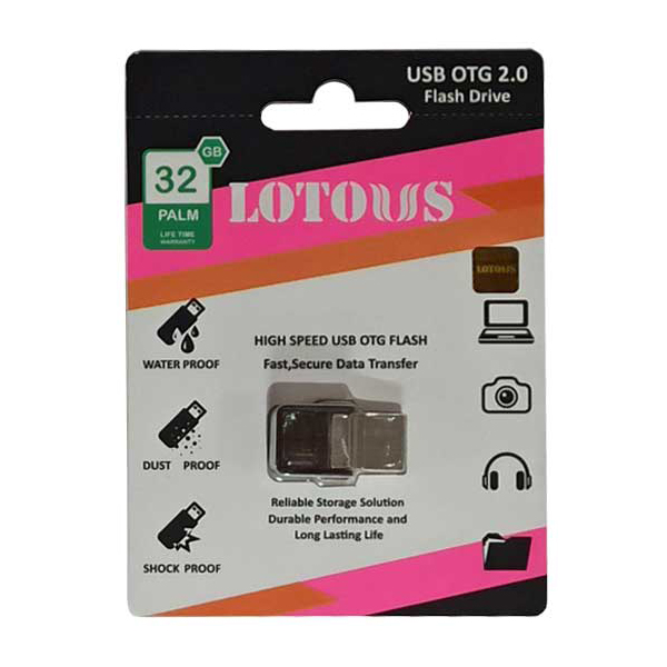 فلش مموری 32GB OTG لوتوس USB2.0 مدل PALM