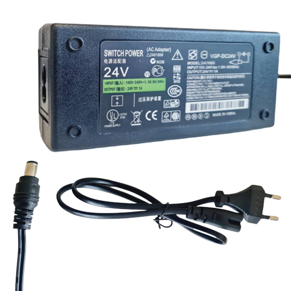 آداپتور 24V 1A همراه با کابل برق