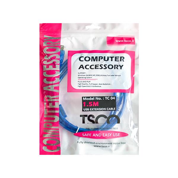کابل افزایش طول USB تسکو مدل TC04 طول 1.5 متر