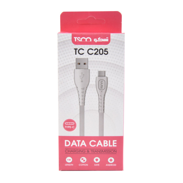 کابل USB به تایپ سی تسکو مدل TC C205طول 1متر