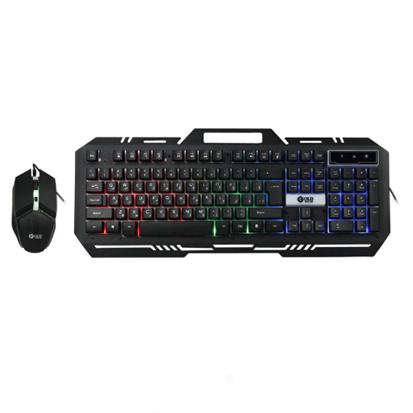 کیبورد و ماوس گیمینگ بک لایت اسکار گلد مدل KB-9001