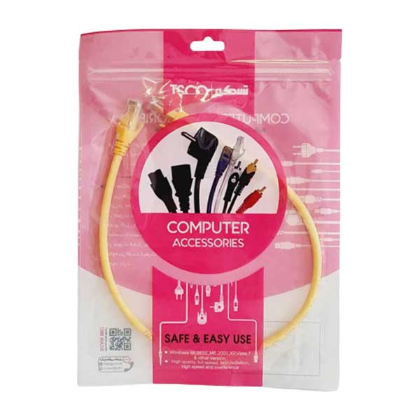 کابل شبکه تسکو T605 CCU CAT6 طول 50 سانتی متر