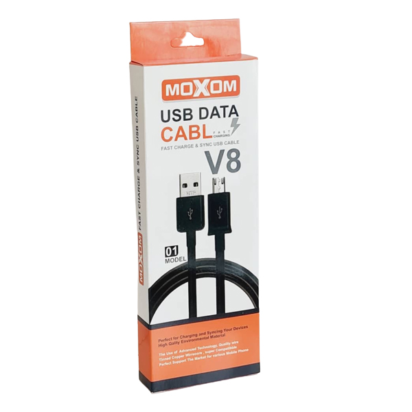 کابل USB به میکروUSB موکسوم V8- 01 طول 1 متر