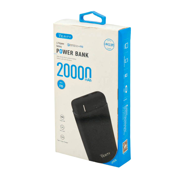 شارژر همراه وریتی مدل V-PH132-20PD ظرفیت 20000MAH