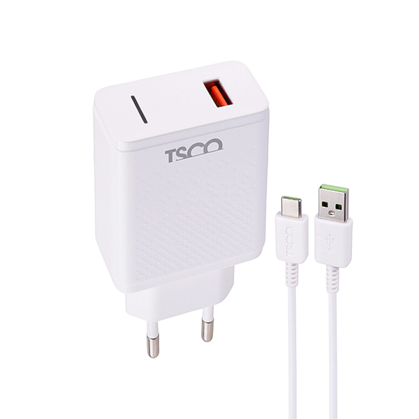 شارژر دیواری تسکو مدل TTC 64 QC3 18W به همراه کابل Type-C