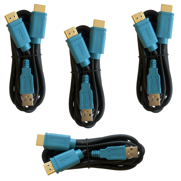 سوئیچ KVM HDMI USB چهار پورت مدل HK401 همراه با کابل