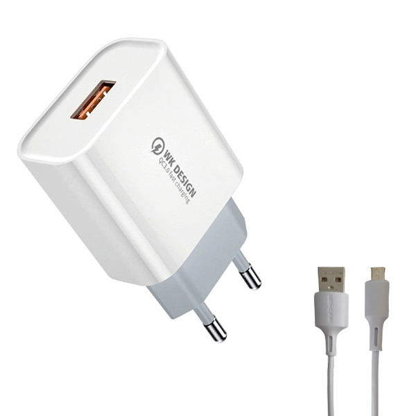 شارژر دیواری با کابل میکرو مدل wp-u57