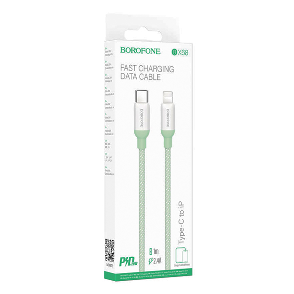 کابل تایپ سی به لایتنینگ بروفون مدل BX68 20W طول 1متر