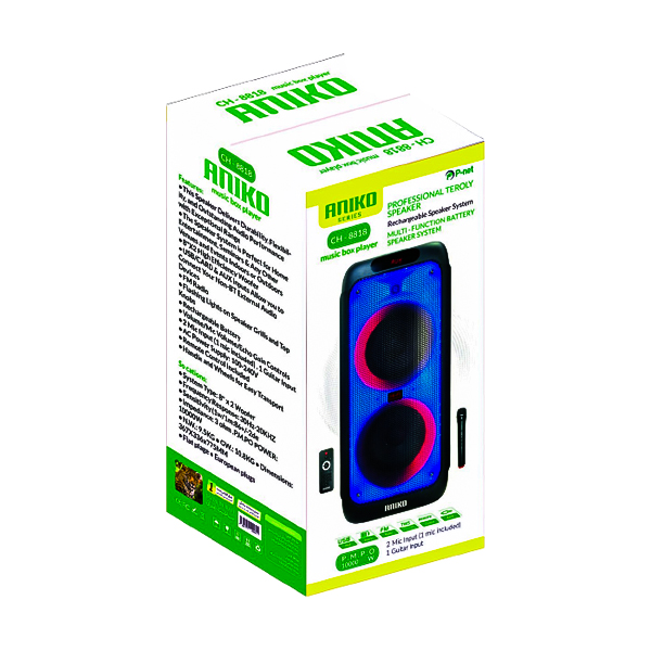 اسپیکر پارتی باکس ANIKO مدل CH-8818 با میکروفون