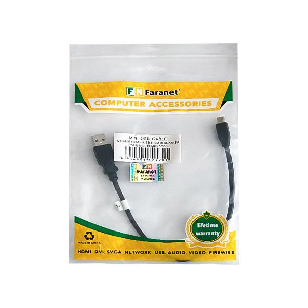 کابل USB2.0 ذوزنقه فرانت مدل FN-C25C03 طول 30 سانتی متر