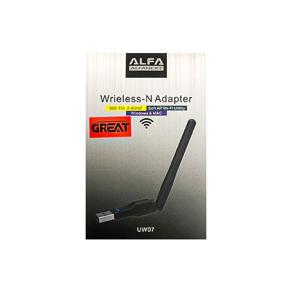 کارت شبکه USB آنتن دار آلفا مدل UW07