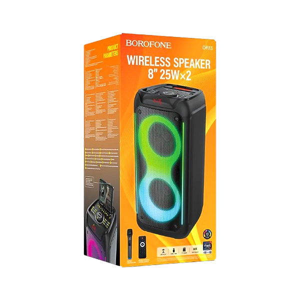 اسپیکر پارتی باکس بروفون مدل DR13 به همراه میکروفون