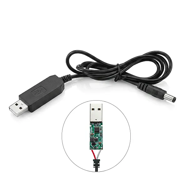 کابل افزاینده ولتاژ USB-5V به DC-12V