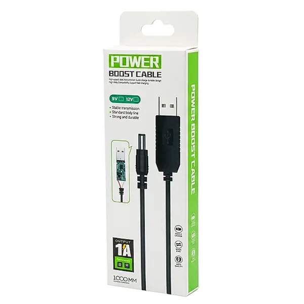کابل افزاینده ولتاژ USB-5V به DC-12V