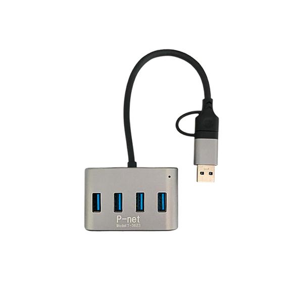 هاب USB/تایپ سی 4 پورت USB3.0 مدل T-3623