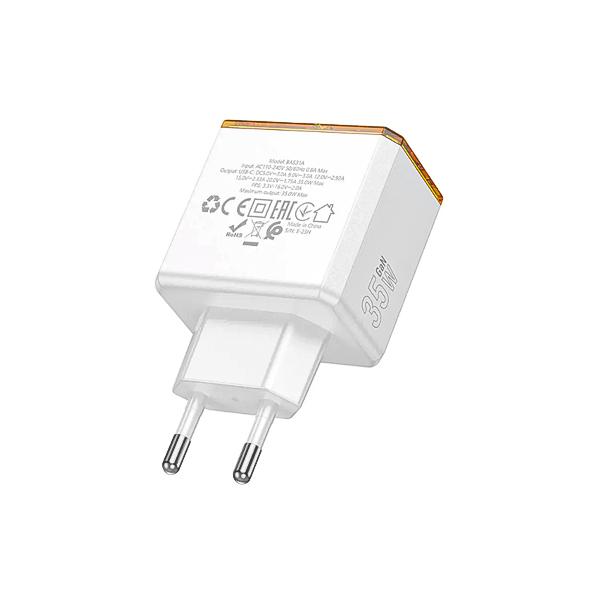 شارژر دیواری QC3.0/PD 35W بروفون مدل BAS31A