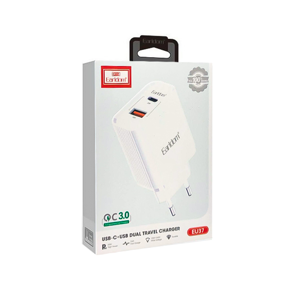شارژر دیواری Earldom 35W PD/USB مدل EU37