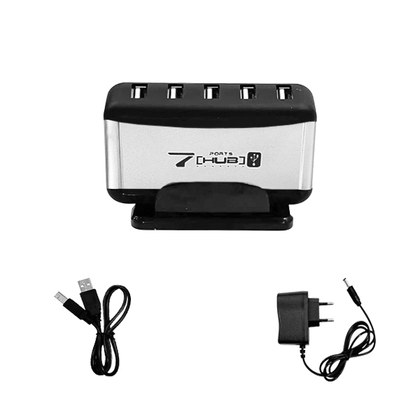 هاب 7 پورت USB2.0 آداپتور دار