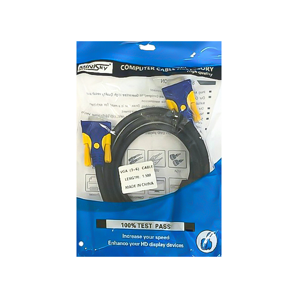 کابل 6+3 Minisky VGA طول 1.5 متر