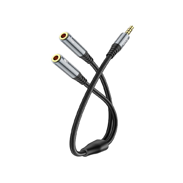 تبدیل صدا 1 به 2 مادگی جک 3.5 میلی متری هوکو مدل UPA21