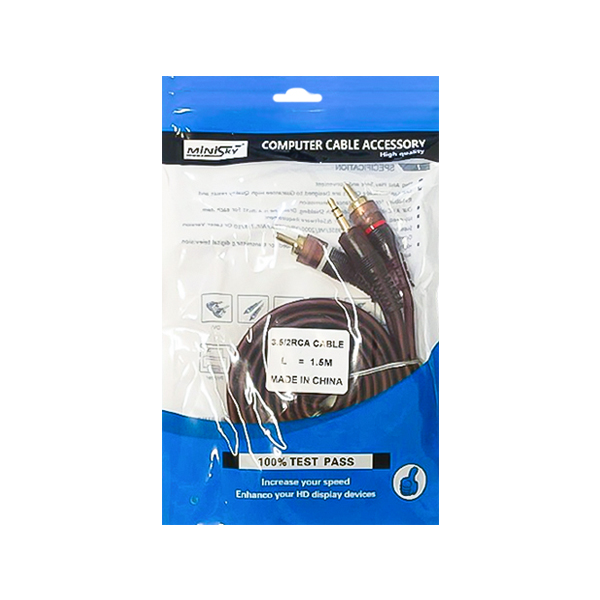 کابل صدا ۱ به ۲ Minisky طول 1.5 متر