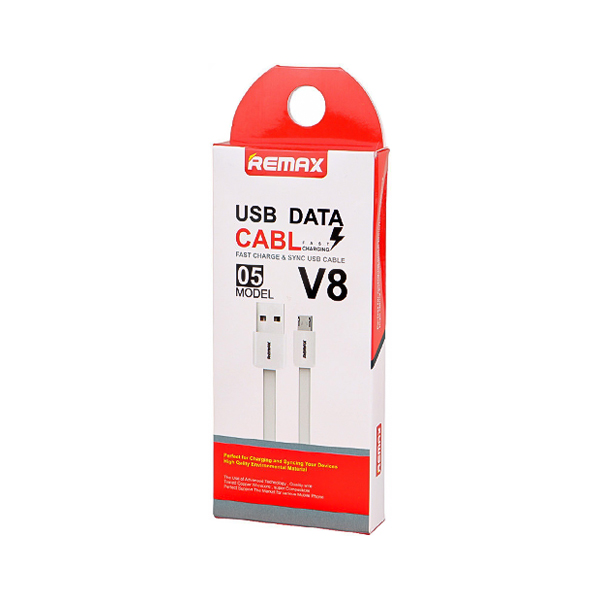 کابل USB به MicroUSB ریمکس مدل V8-05 طول 1 متر