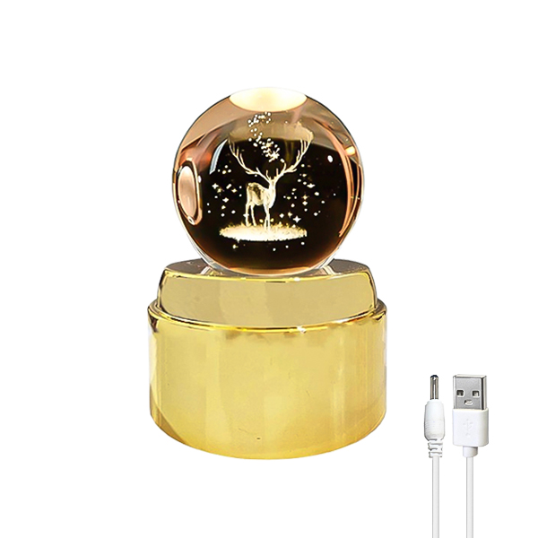 چراغ خواب گوی چرخان طرح گوزن