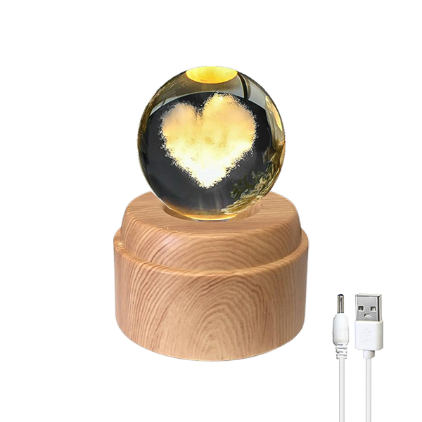 چراغ خواب گوی چرخان طرح قلب