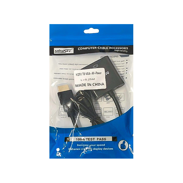 تبدیل برق دار HDMI به Minisky VGA/SOUND