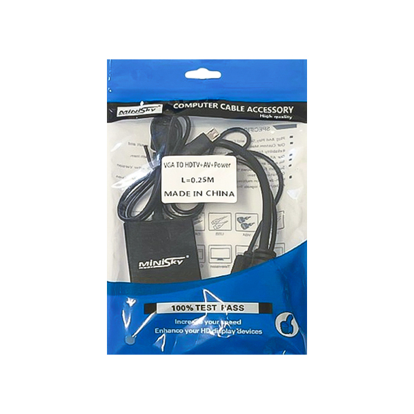 تبدیل برق دار HDMI به Minisky VGA/SOUND