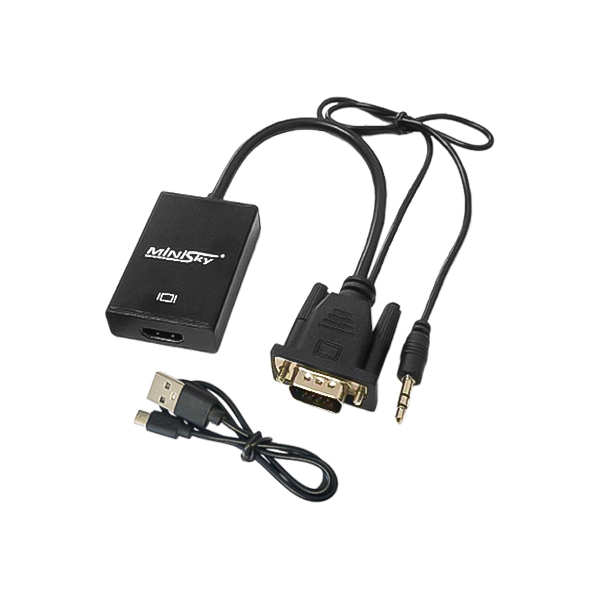 تبدیل برق دار VGA به Minisky HDMI