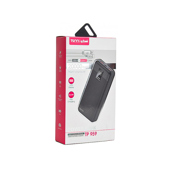 شارژر همراه 22.5W تسکو مدل TP 959 ظرفیت 20000mAh