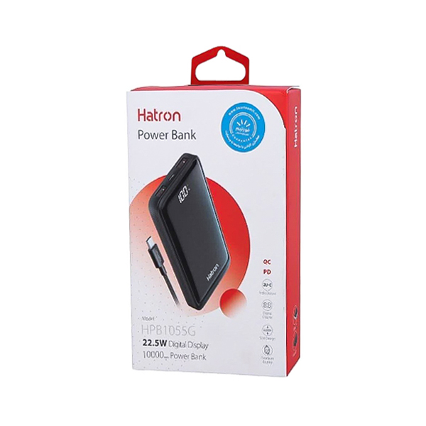 شارژر همراه 22.5W هترون مدل HPB1055G ظرفیت 10000mAh