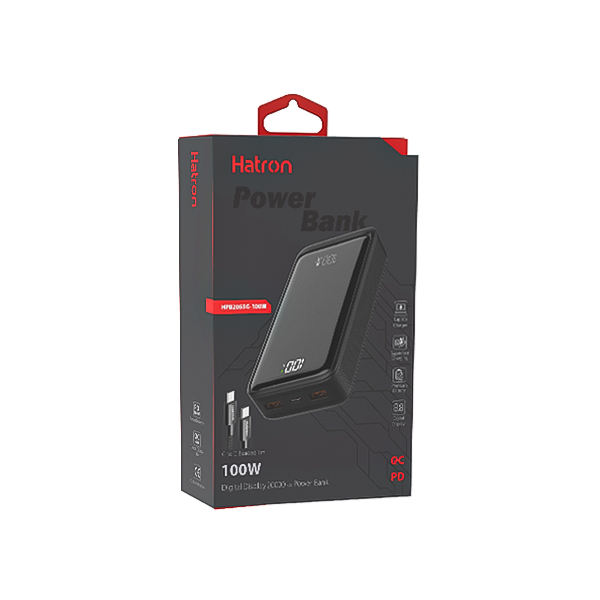 شارژر همراه 100W هترون مدل HPB2055G ظرفیت 20000mAh