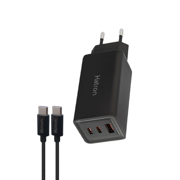 شارژر دیواری QC3.0/PD 65W هترون مدل HWC3651PQ + کابل Type-C