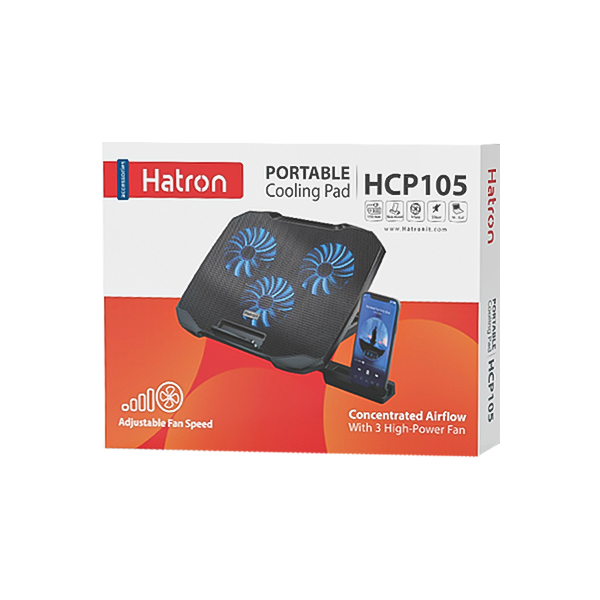 پایه خنک کننده لپ تاپ 3 فن RGB هترون مدل HCP105