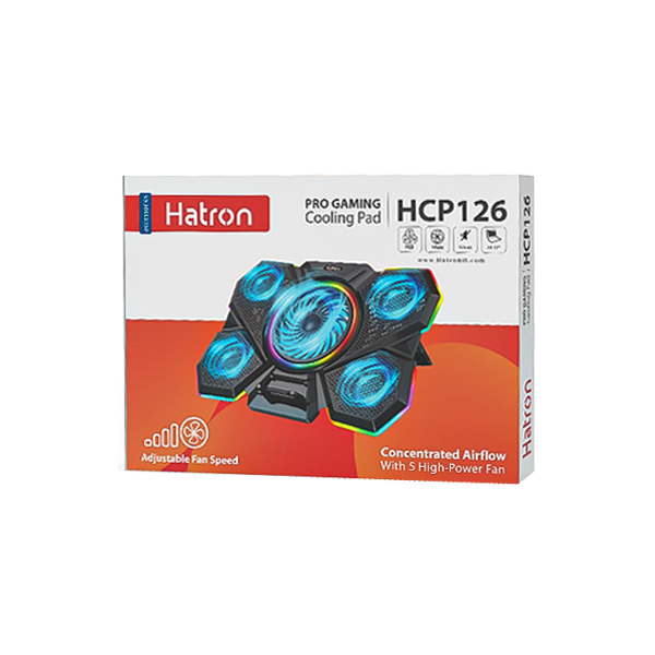 پایه خنک کننده لپ تاپ 5 فن RGB هترون مدل HCP126