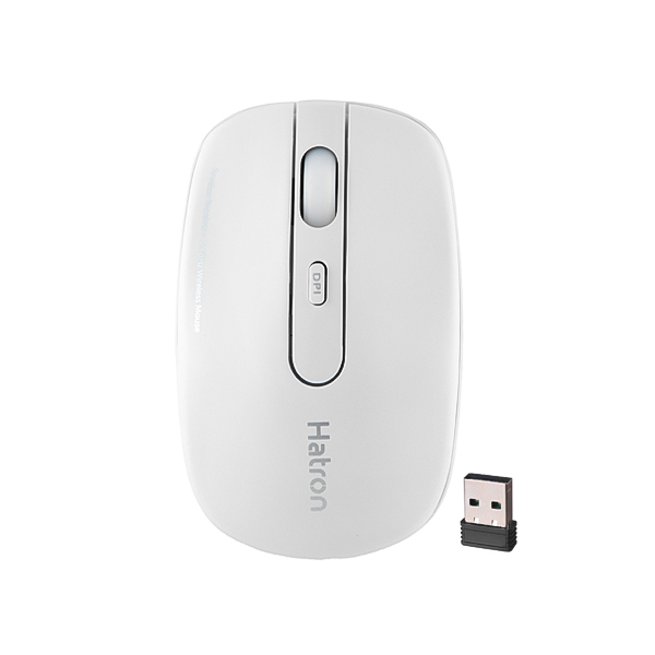 ماوس بی سیم سایلنت هترون مدل HMW112SL رنگ سفید