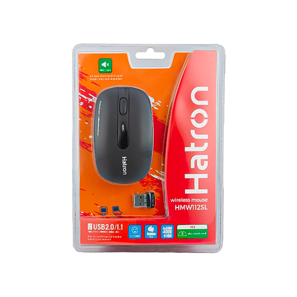 ماوس بی سیم سایلنت هترون مدل HMW112SL رنگ مشکی