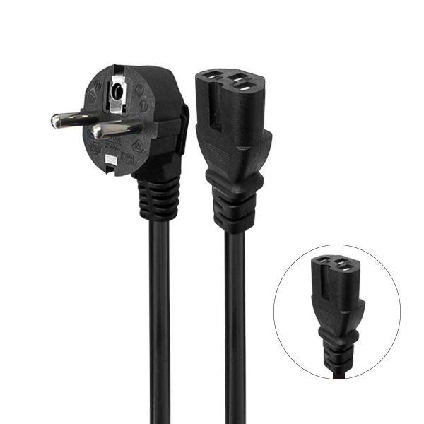 کابل پاور کامپیوتر شیاردار EU-C15 طول 1.5 متری 3*1