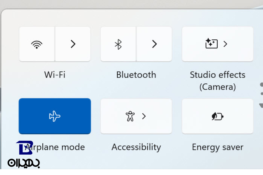 فعال بودن حالت هواپیما