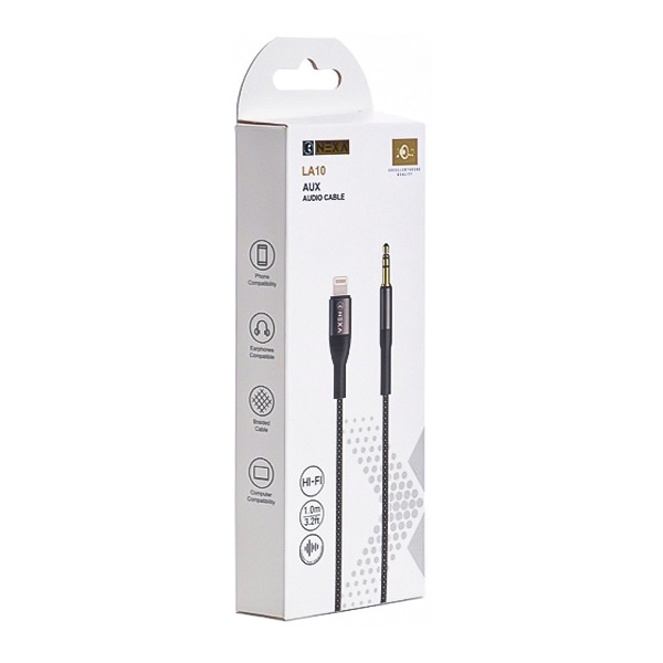کابل تبدیل لایتنینگ به جک Nexa 3.5mm مدل LA10 طول 1 متر