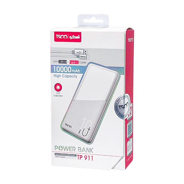 شارژر همراه تسکو مدل TP 911 ظرفیت 10000mAh