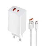 شارژر دیواری PD شیائومی مدل GaN-120W + کابل تایپ سی