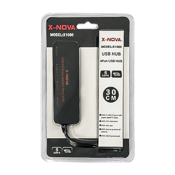 هاب 4 پورت X-NOVA USB مدل X1080