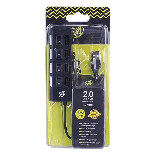 هاب 4 پورت X4TECH USB مدل X405