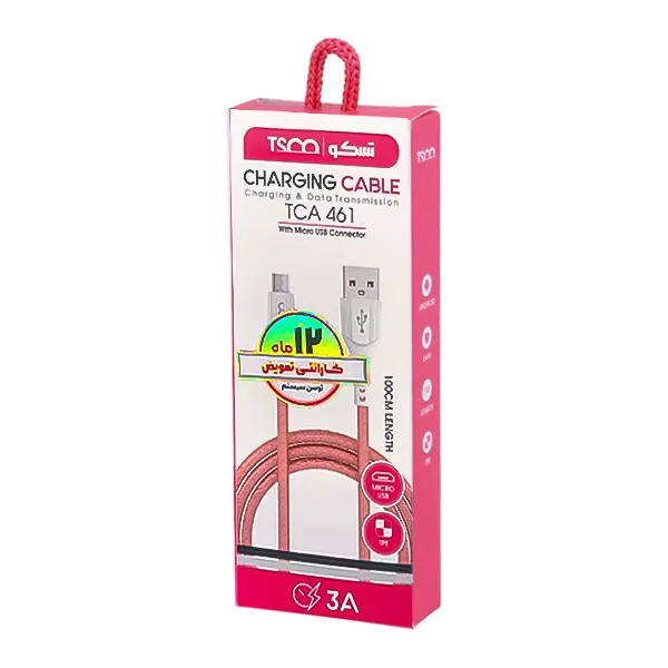 کابل USB به MicroUSB تسکو مدل TCA 461 طول 1 متر