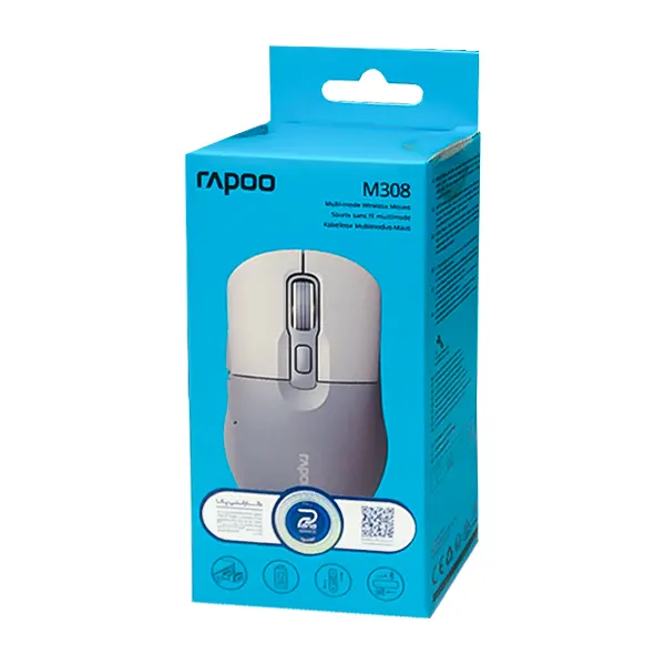 ماوس Bluetooth & wireless سایلنت رپو مدل M308 رنگ آبی